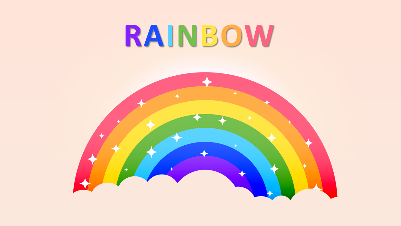 Best Rainbow PPT Template Presentation